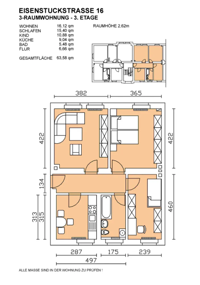 3 room apartment with 64 m² in Dresden – Photo 2