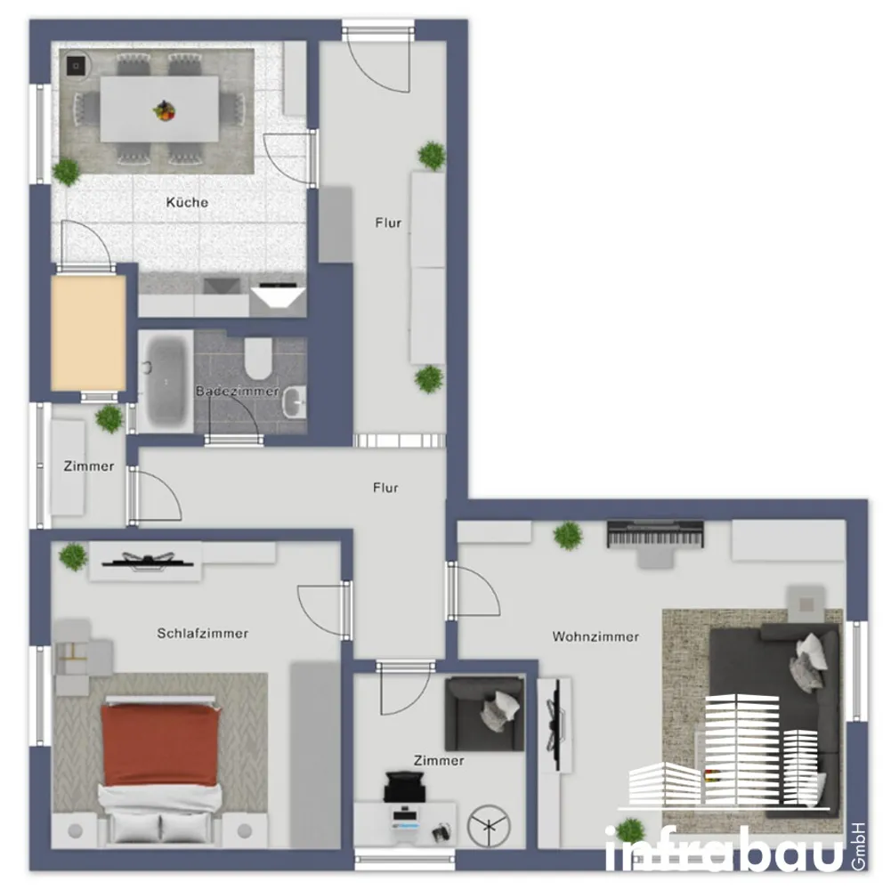 3 Zimmer Wohnung mit 76 m² in Augsburg – Bild 1