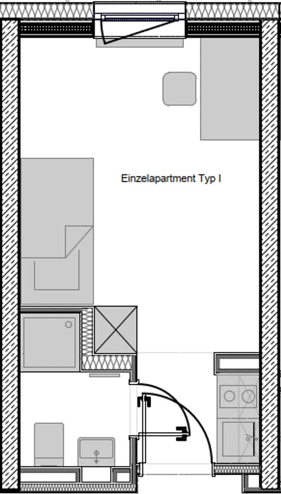 1 Zimmer Wohnung mit 19 m² in Regensburg – Bild 2