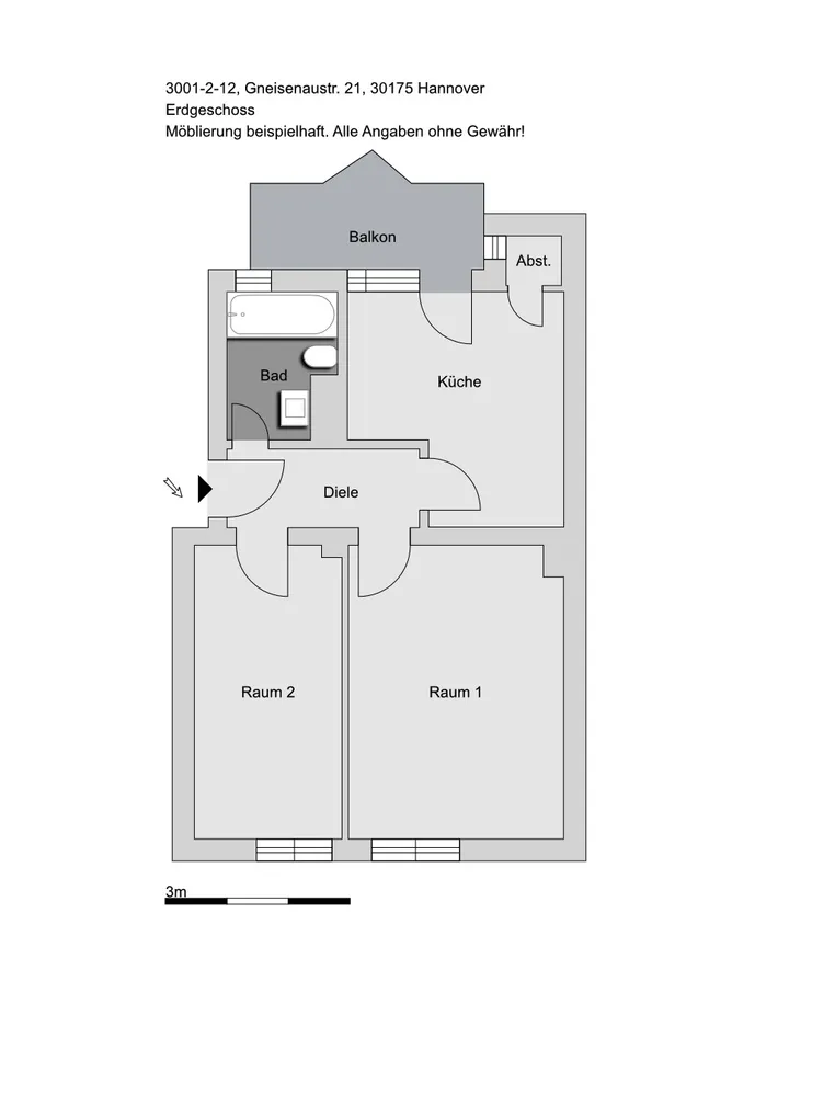 2 room apartment with 49 m² in Hanover – Photo 4