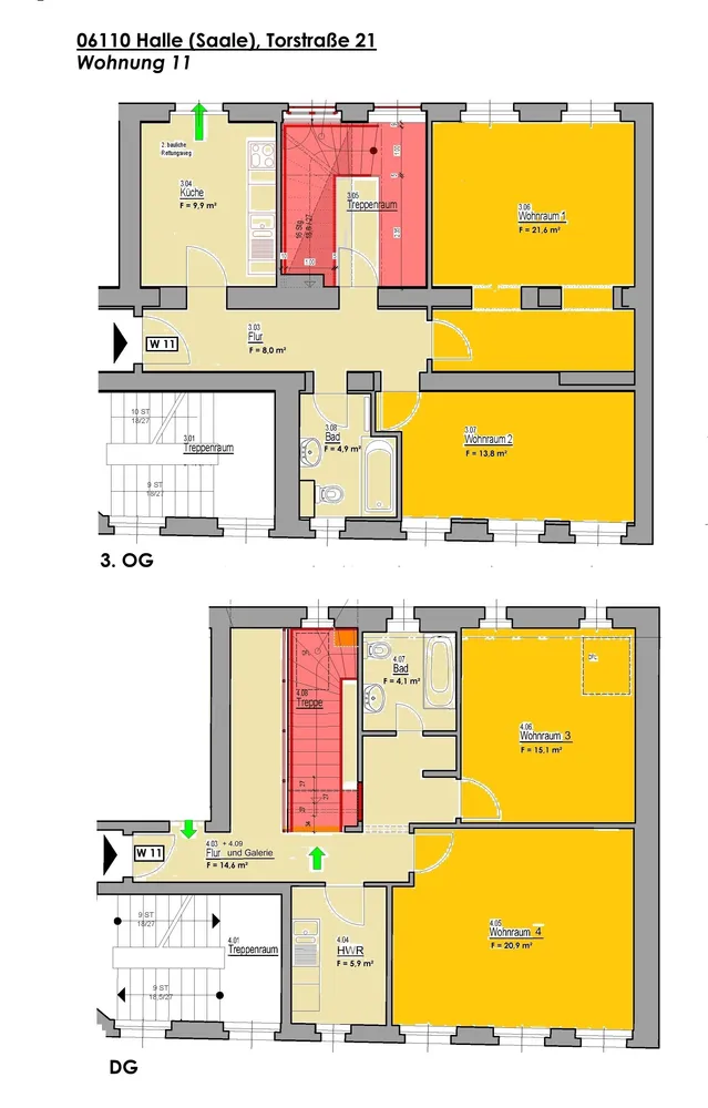 4 Zimmer Wohnung mit 119 m² in Halle (Saale) – Bild 1