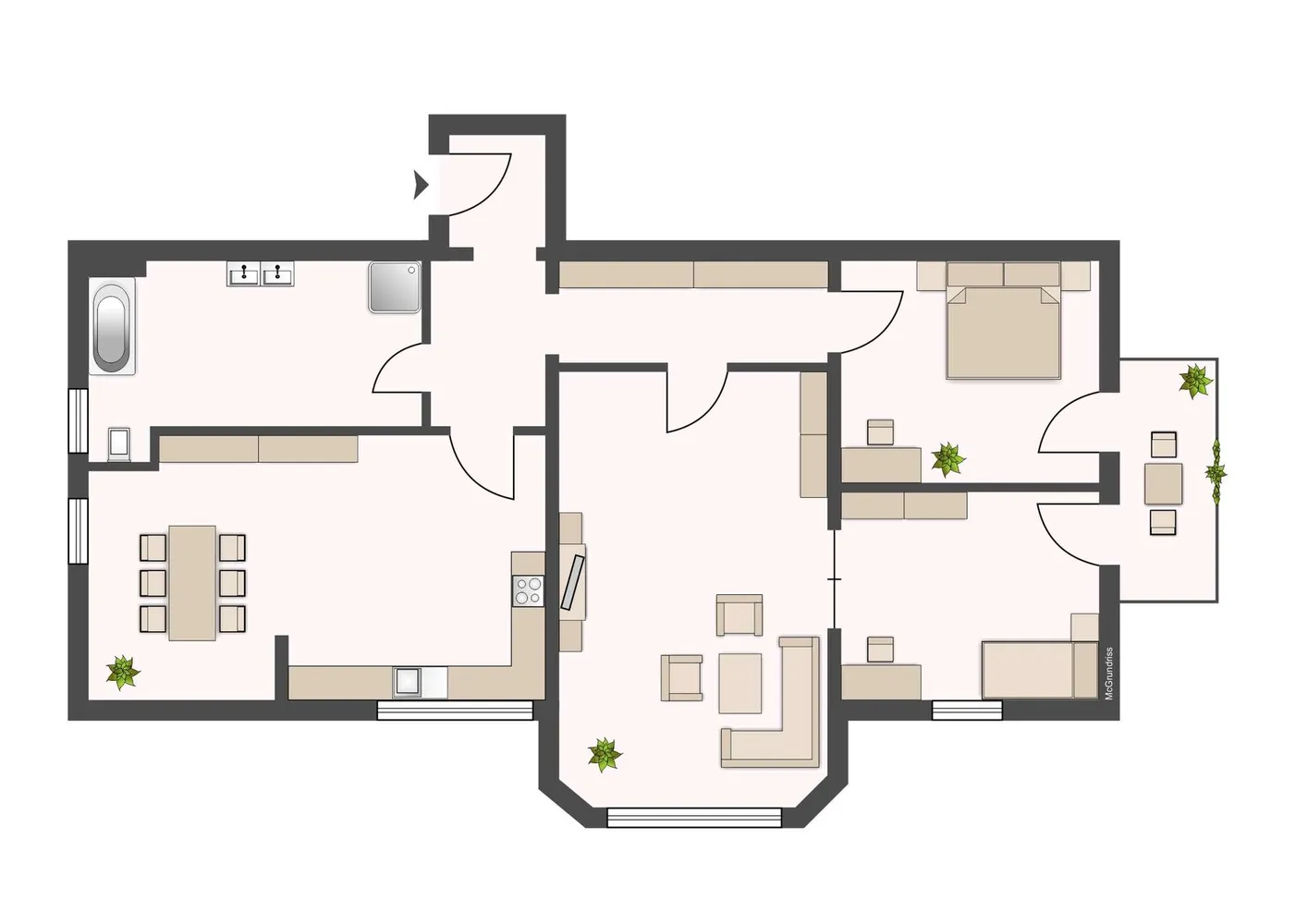 3 Zimmer Wohnung mit 93 m² in Leipzig – Bild 2