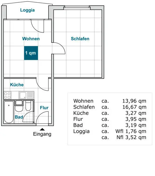 2 Zimmer Wohnung mit 43 m² in Dresden – Bild 4