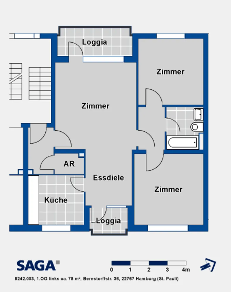3 room apartment with 78 m² in Hamburg – Photo 1