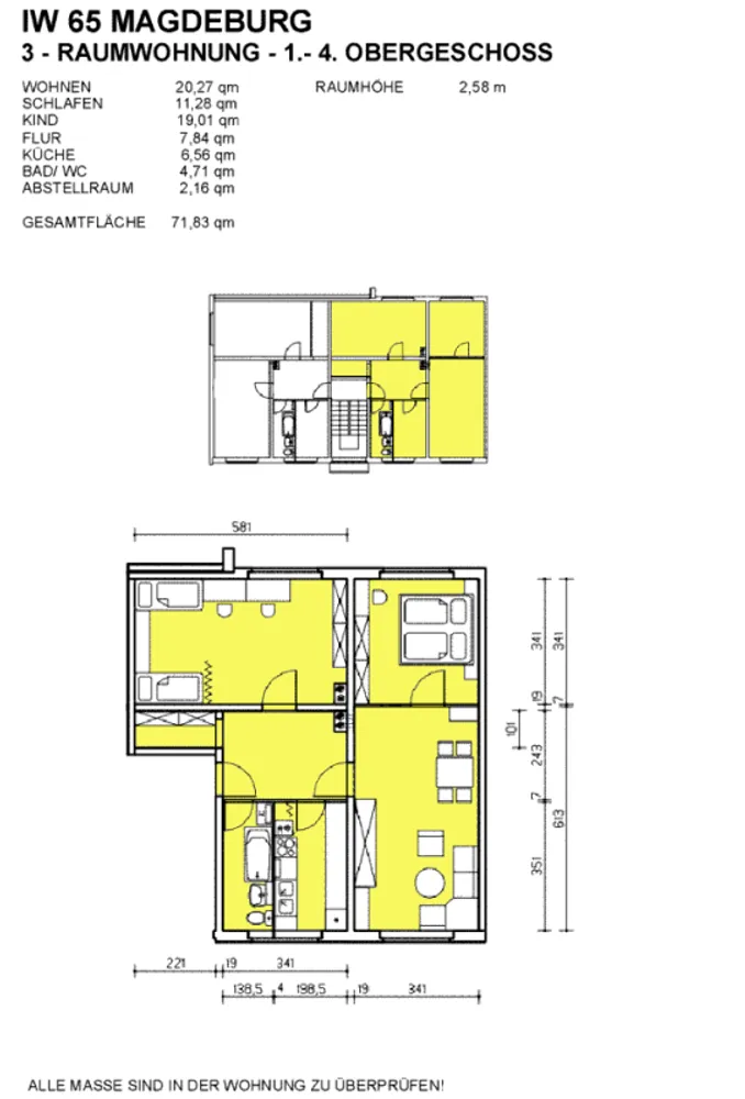 3 Zimmer Wohnung mit 72 m² in Dresden – Bild 2