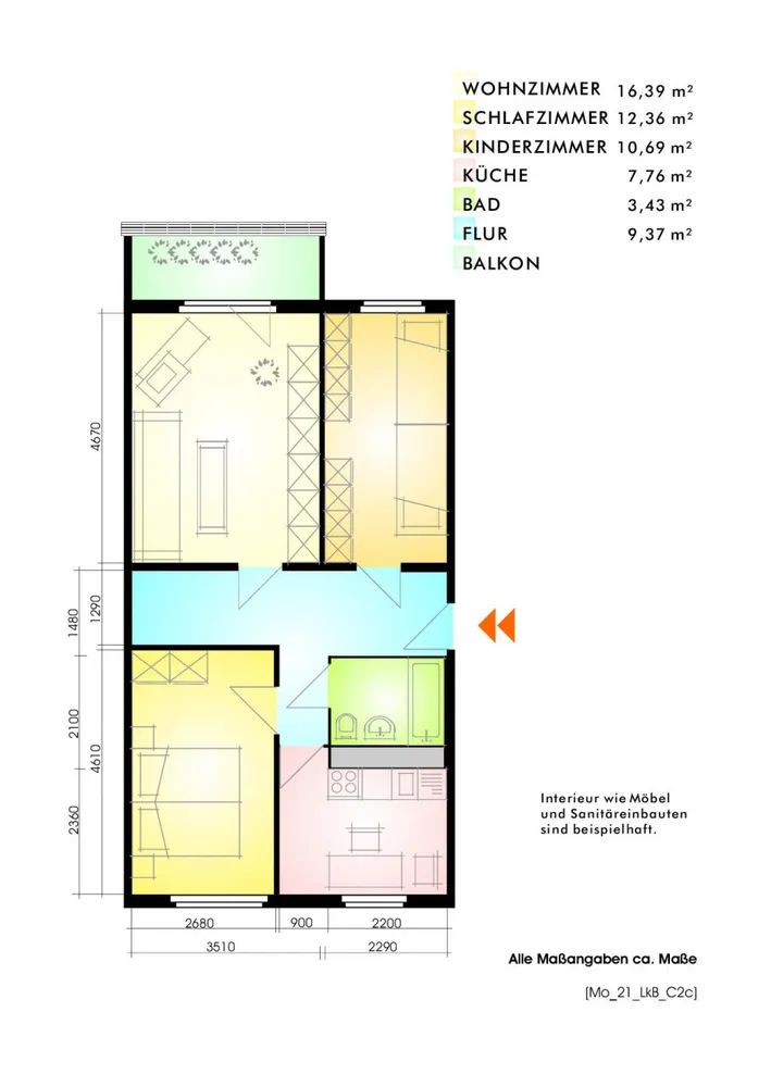 3 Zimmer Wohnung mit 62 m² in Leipzig – Bild 6