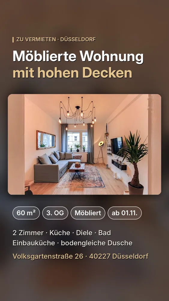 2 room apartment with 61 m² in Düsseldorf – Photo 1