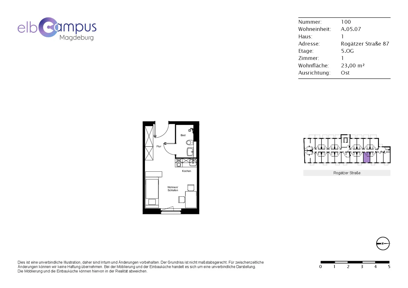 1 room apartment with 23 m² in Magdeburg – Photo 9