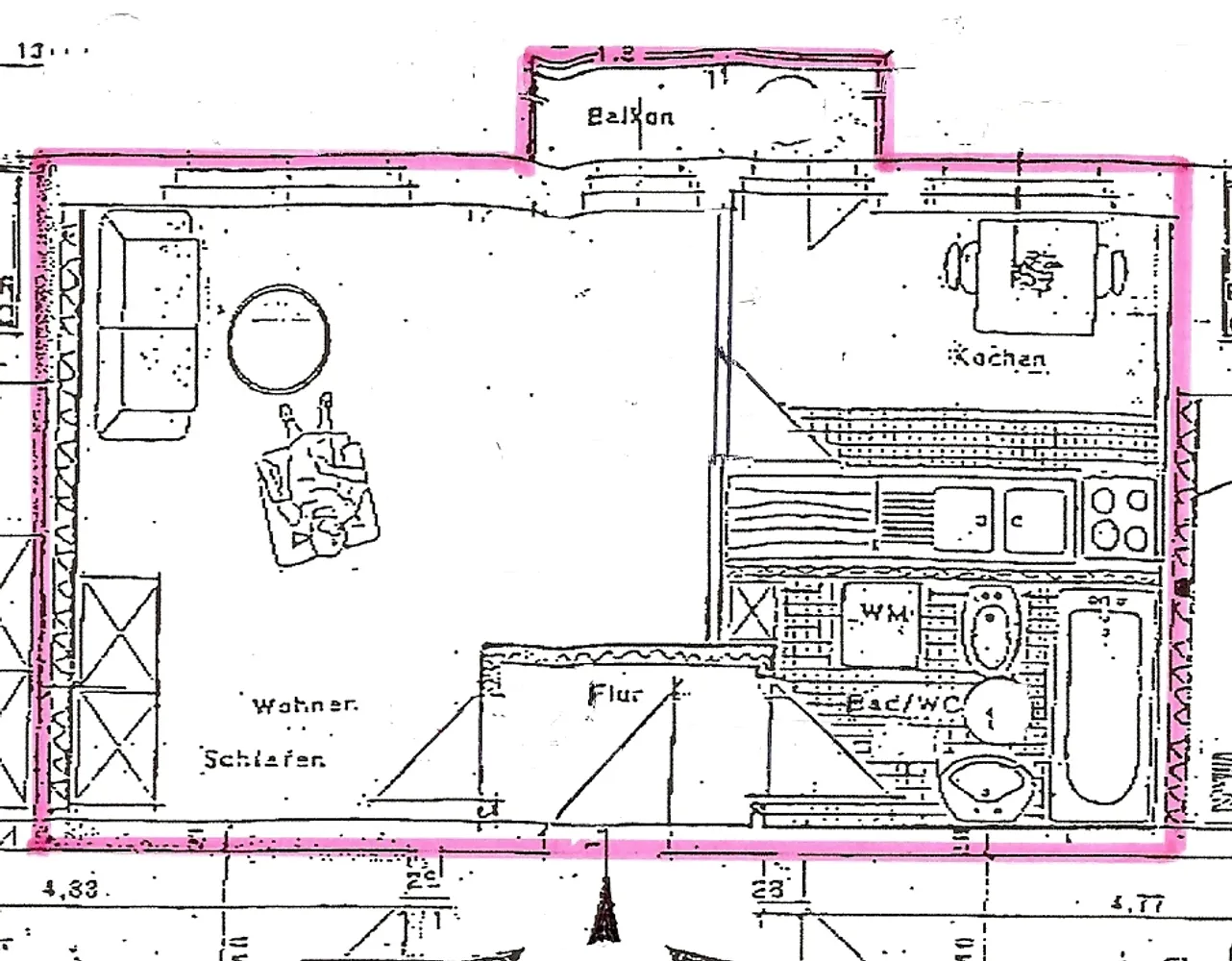 1 room apartment with 36 m² in Chemnitz – Photo 10