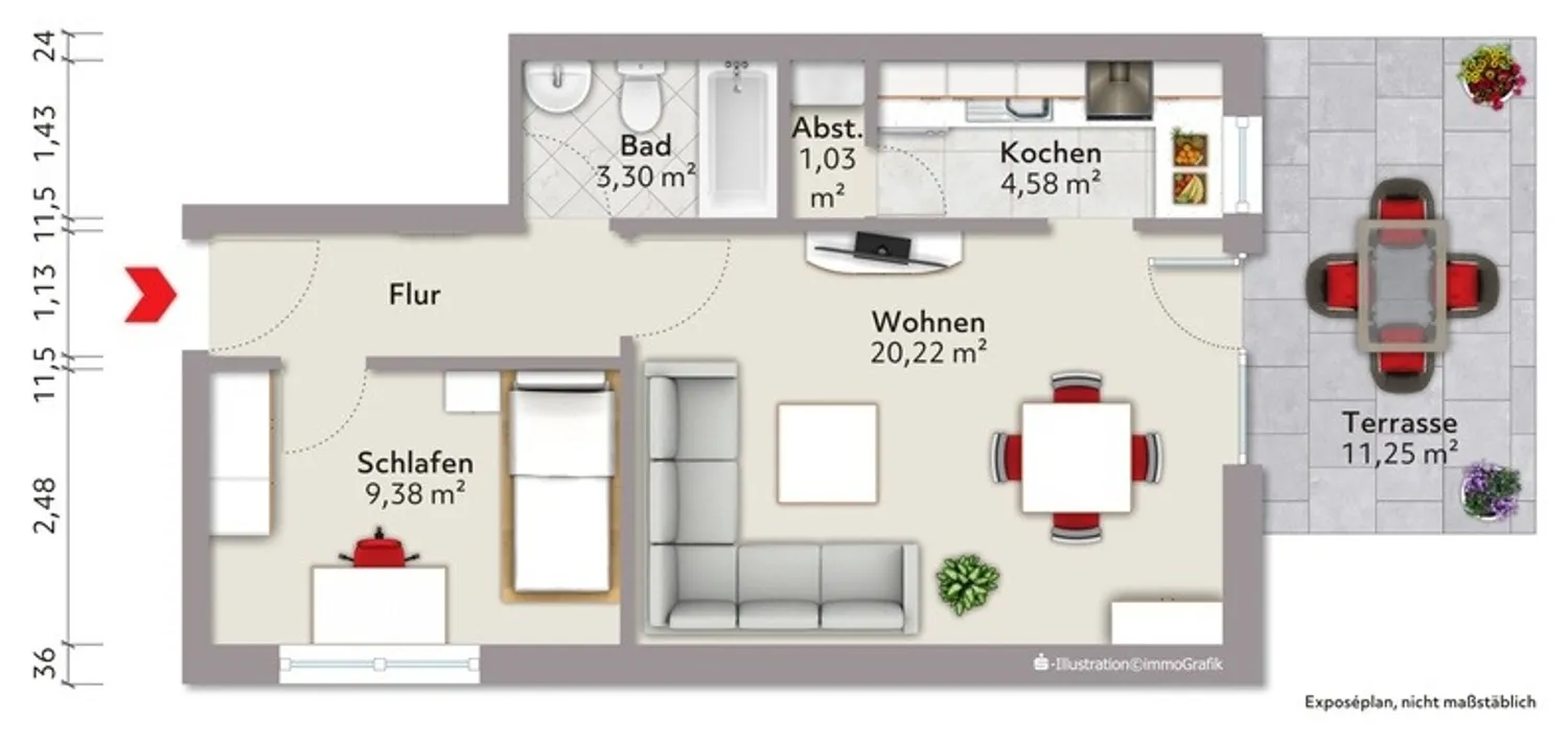 2 Zimmer Wohnung mit 43 m² in Buxtehude – Bild 3