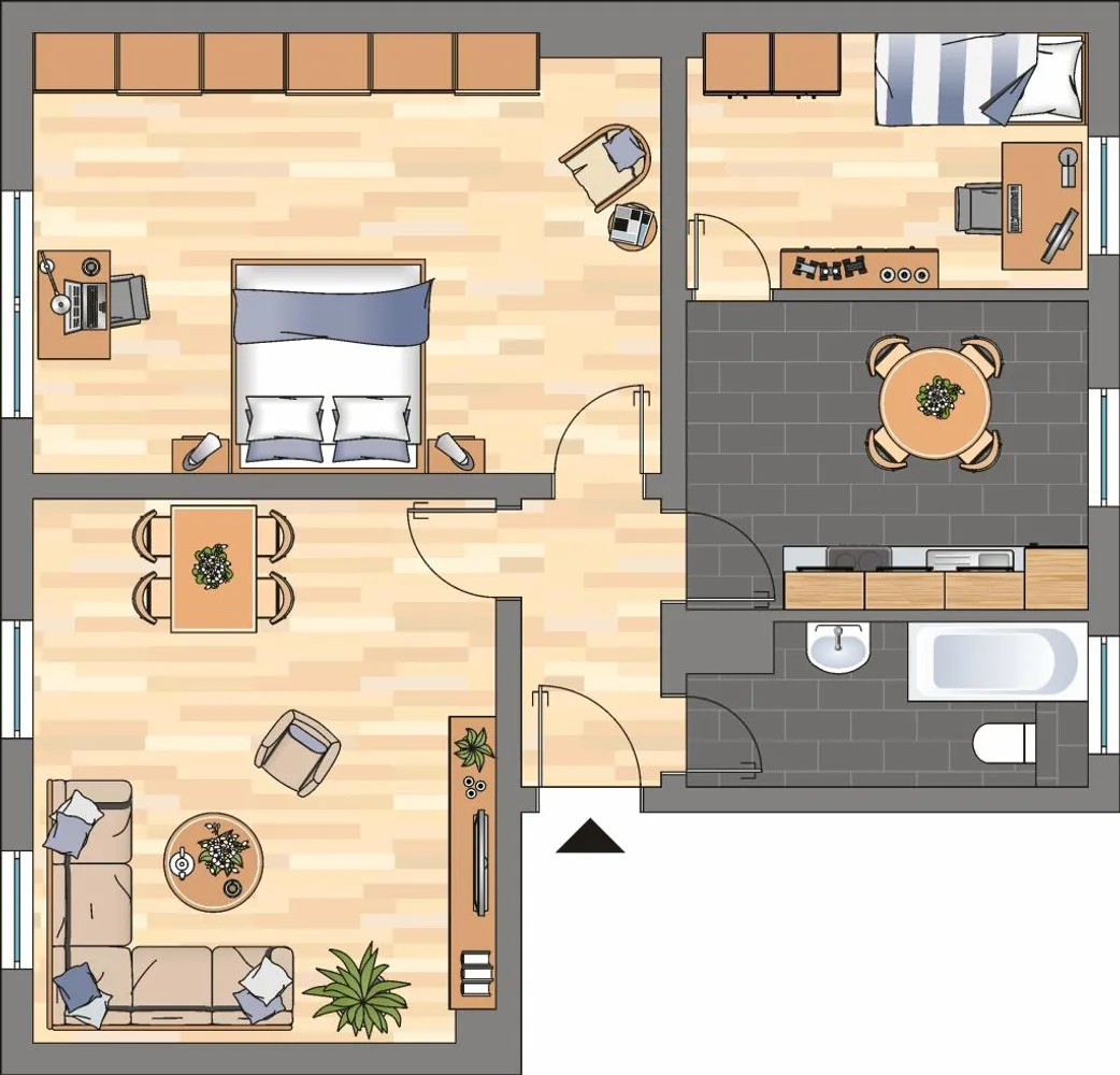 3 Zimmer Wohnung mit 69 m² in Duisburg – Bild 2