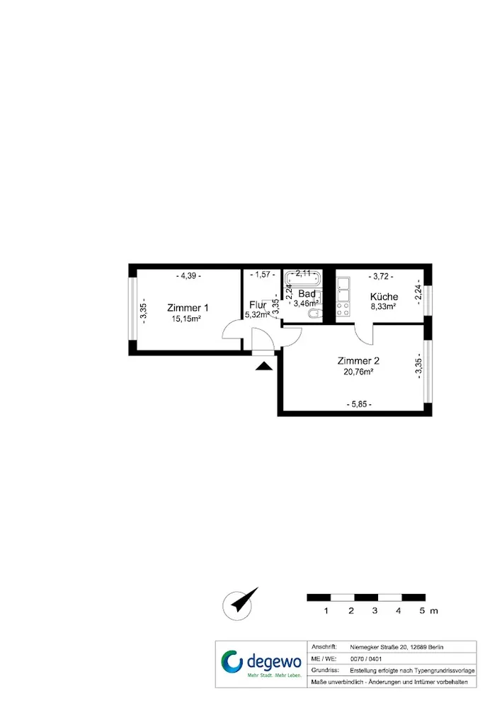 2 Zimmer Wohnung mit 53 m² in Berlin – Bild 6