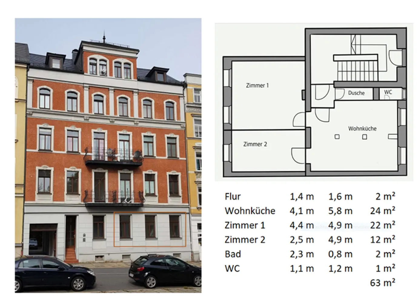 3 room apartment with 63 m² in Chemnitz – Photo 1