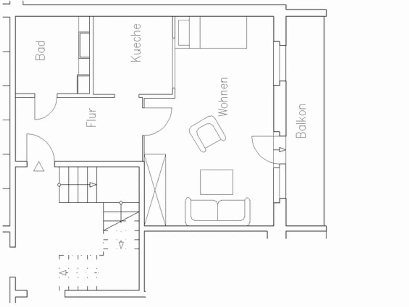 1 Zimmer Wohnung mit 38 m² in Eberswalde – Bild 2