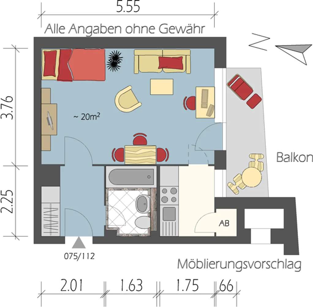 1 Zimmer Wohnung mit 35 m² in Hamburg – Bild 12