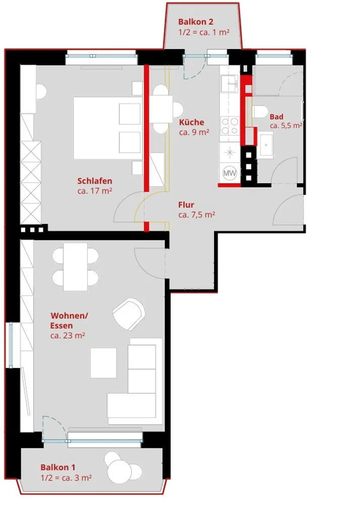 2 Zimmer Wohnung mit 66 m² in Hannover – Bild 8