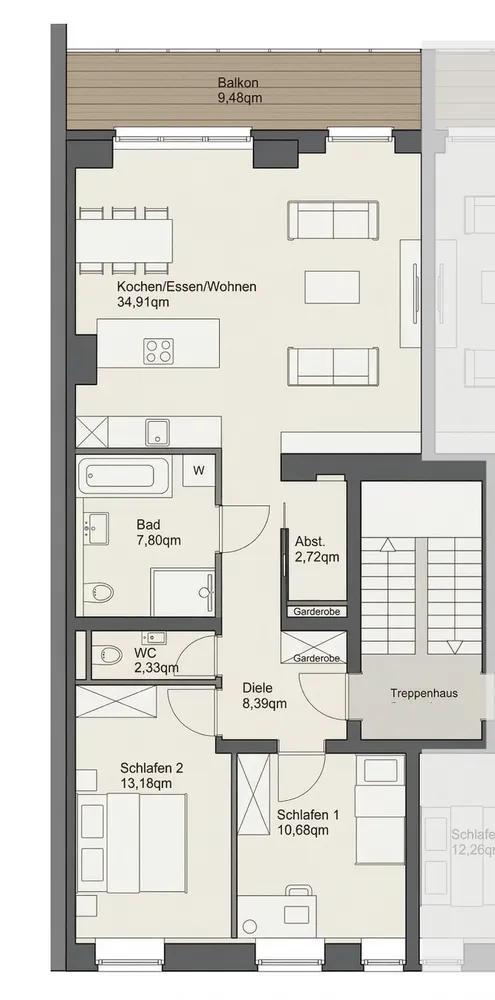 3 Zimmer Wohnung mit 85 m² in Münster – Bild 9