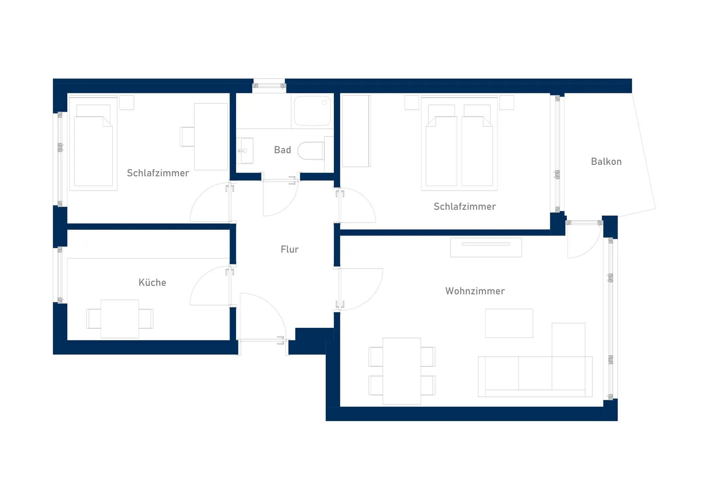 3 Zimmer Wohnung mit 62 m² in Hamburg – Bild 4