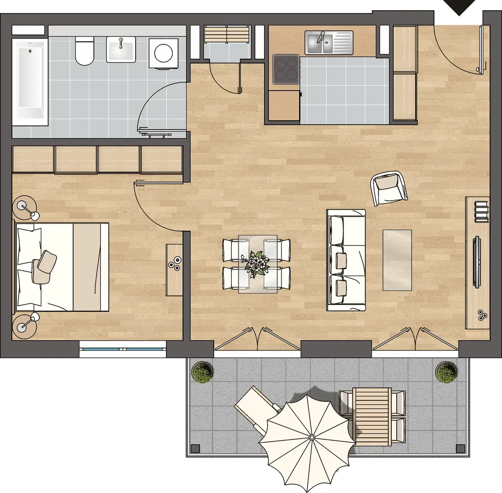2 Zimmer Wohnung mit 66 m² in Frankfurt am Main – Bild 2