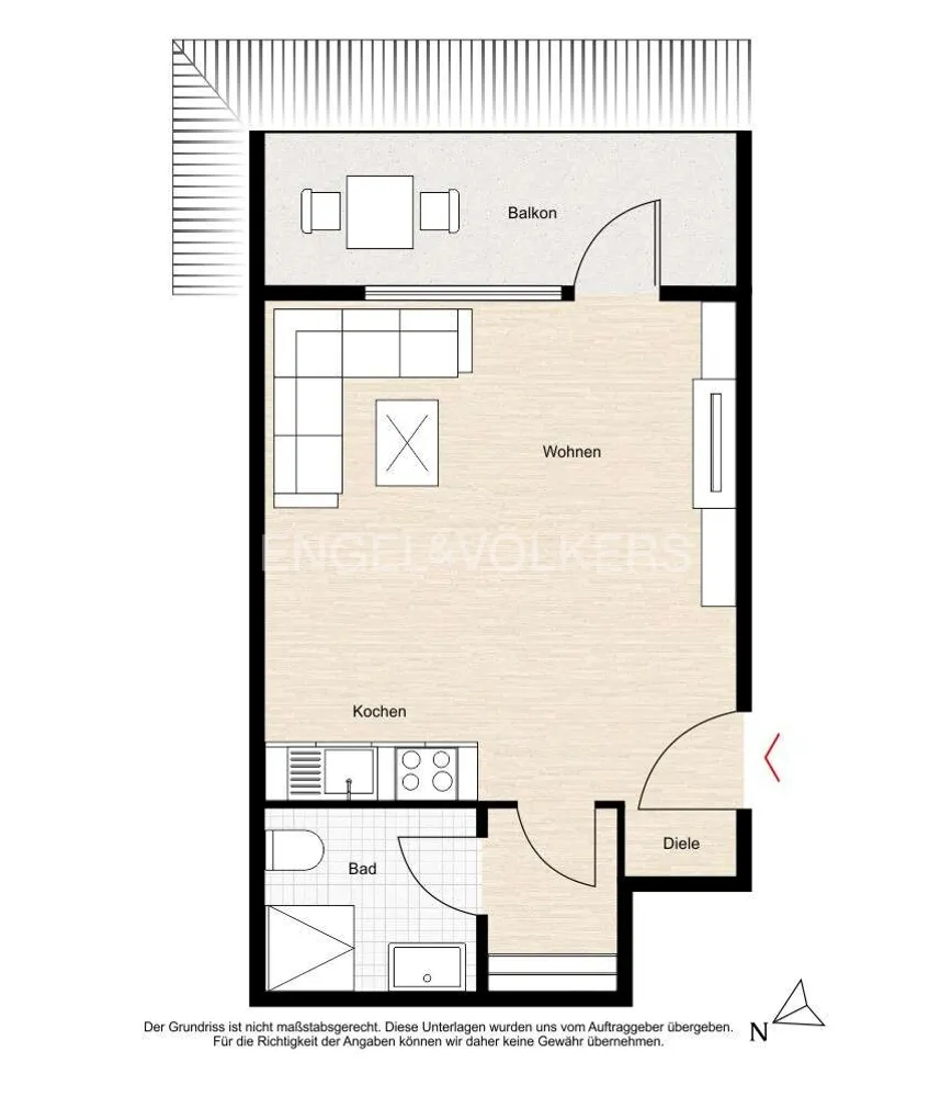1 room apartment with 26 m² in Hamburg – Photo 7