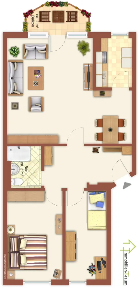 3 Zimmer Wohnung mit 69 m² in München – Bild 6