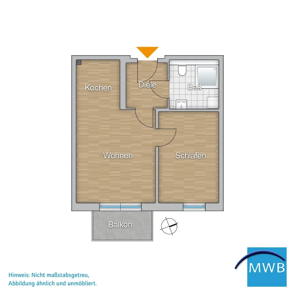 2 Zimmer Wohnung mit 54 m² in Oberhausen – Bild 3