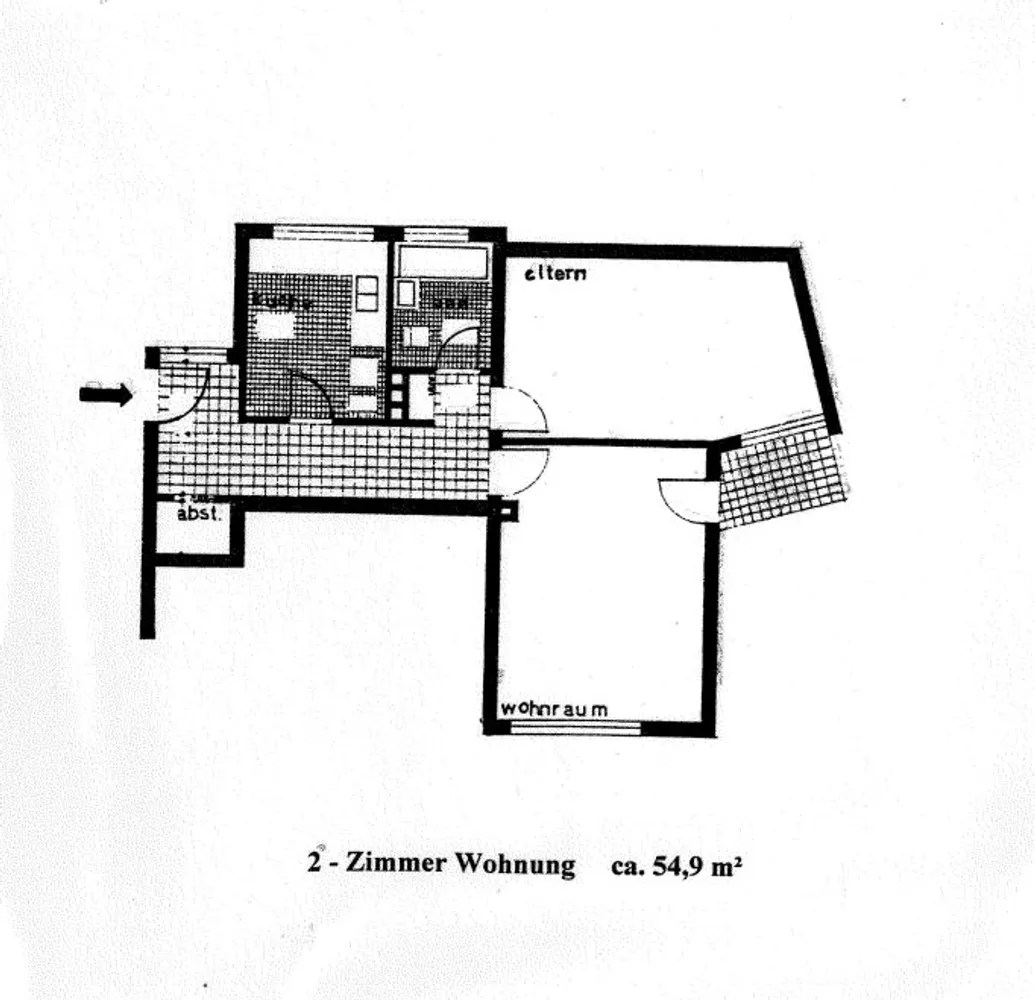 2 Zimmer Wohnung mit 55 m² in Kassel – Bild 2