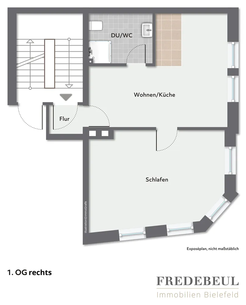2 Zimmer Wohnung mit 43 m² in Bielefeld – Bild 6
