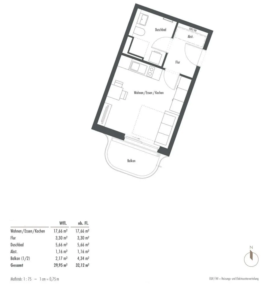 1 Zimmer Wohnung mit 30 m² in München – Bild 2