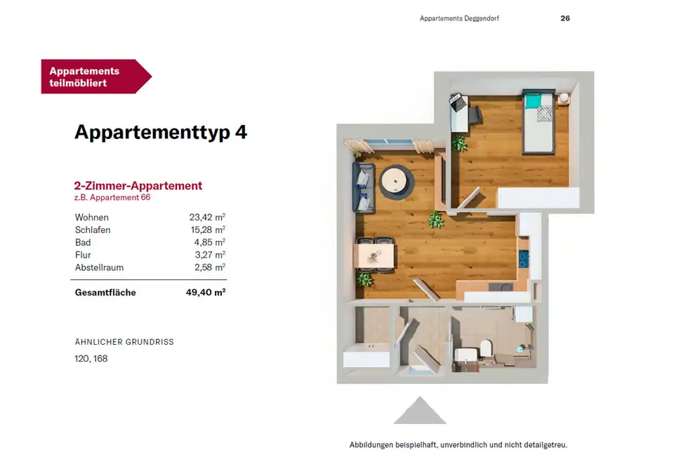 2 Zimmer Wohnung mit 49 m² in Deggendorf – Bild 4