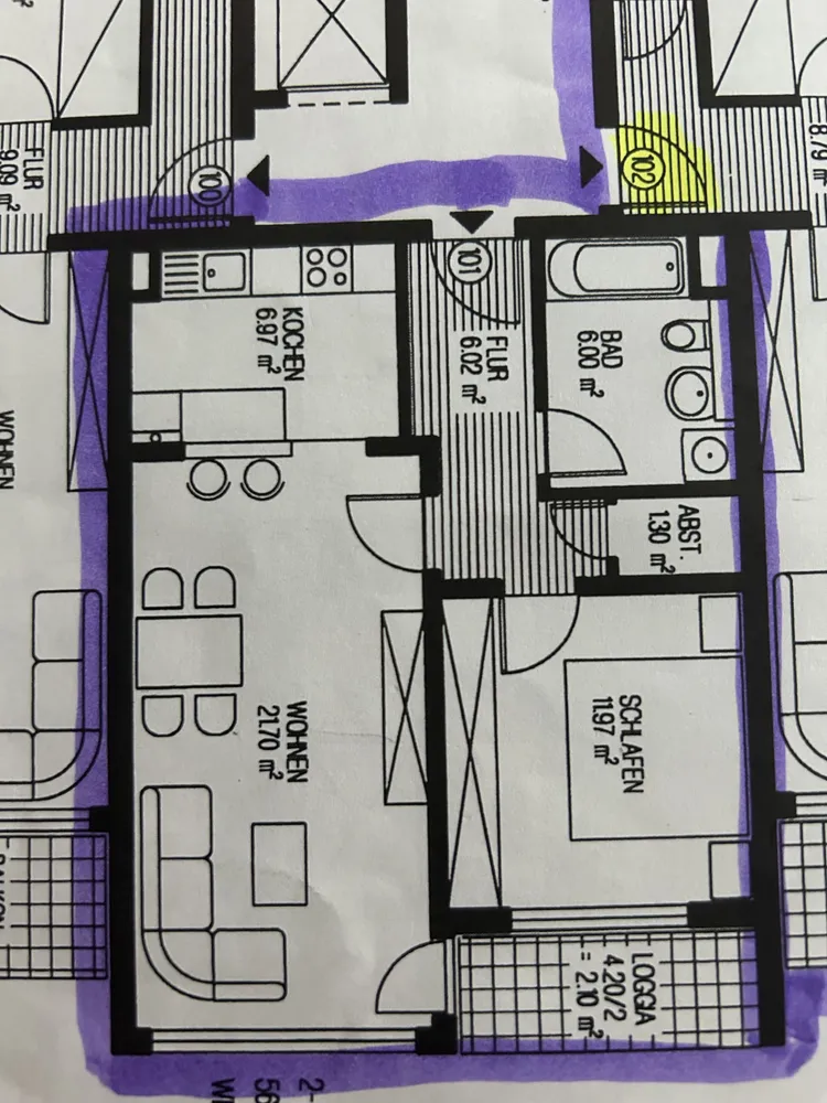 2 Zimmer Wohnung mit 60 m² in Mannheim – Bild 2
