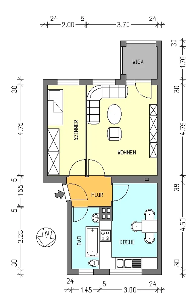 2 room apartment with 48 m² in Berlin – Photo 2