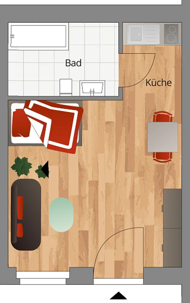 1 Zimmer Wohnung mit 28 m² in Leipzig – Bild 2