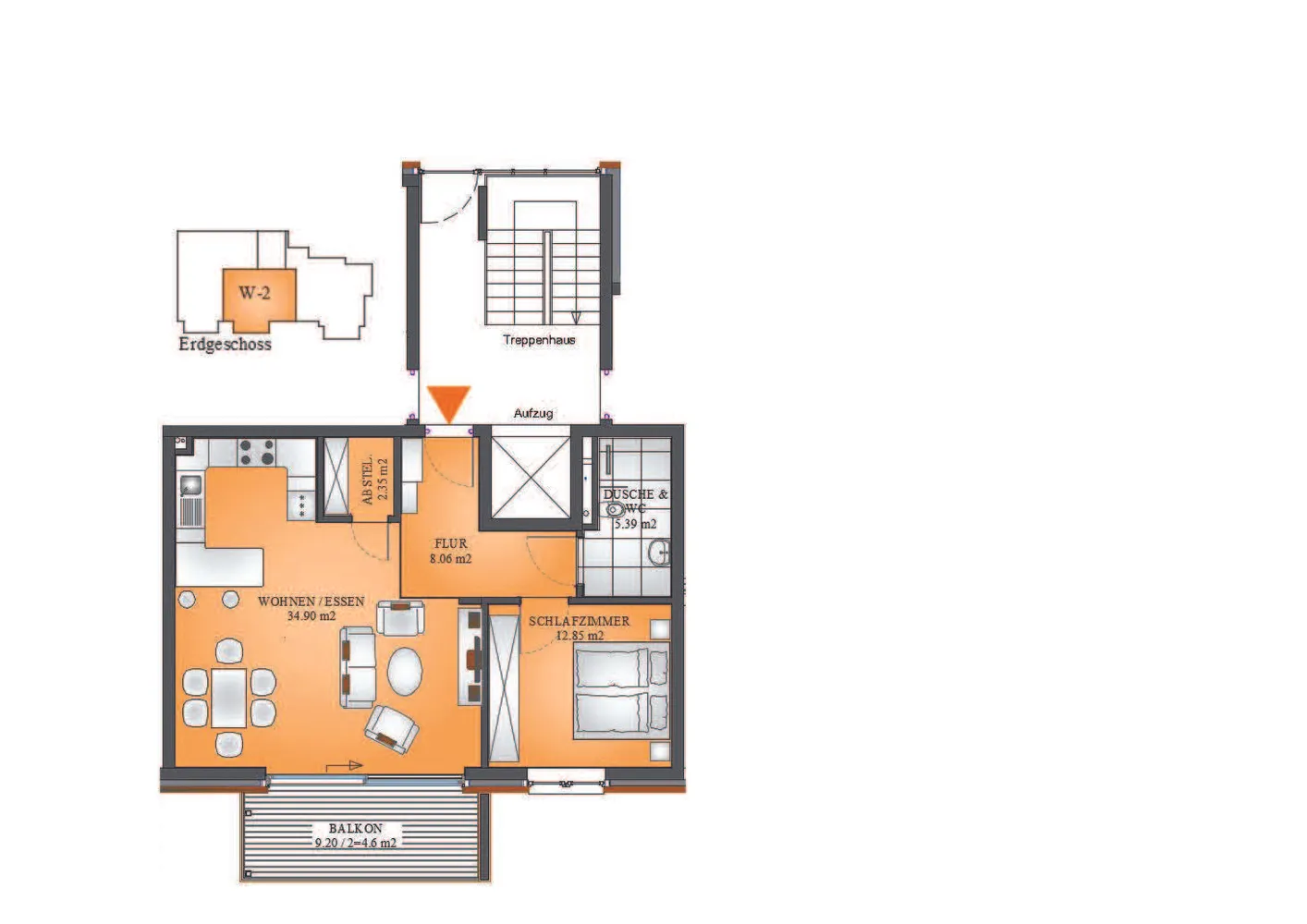 2 room apartment with 68 m² in Mülheim an der Ruhr – Photo 4