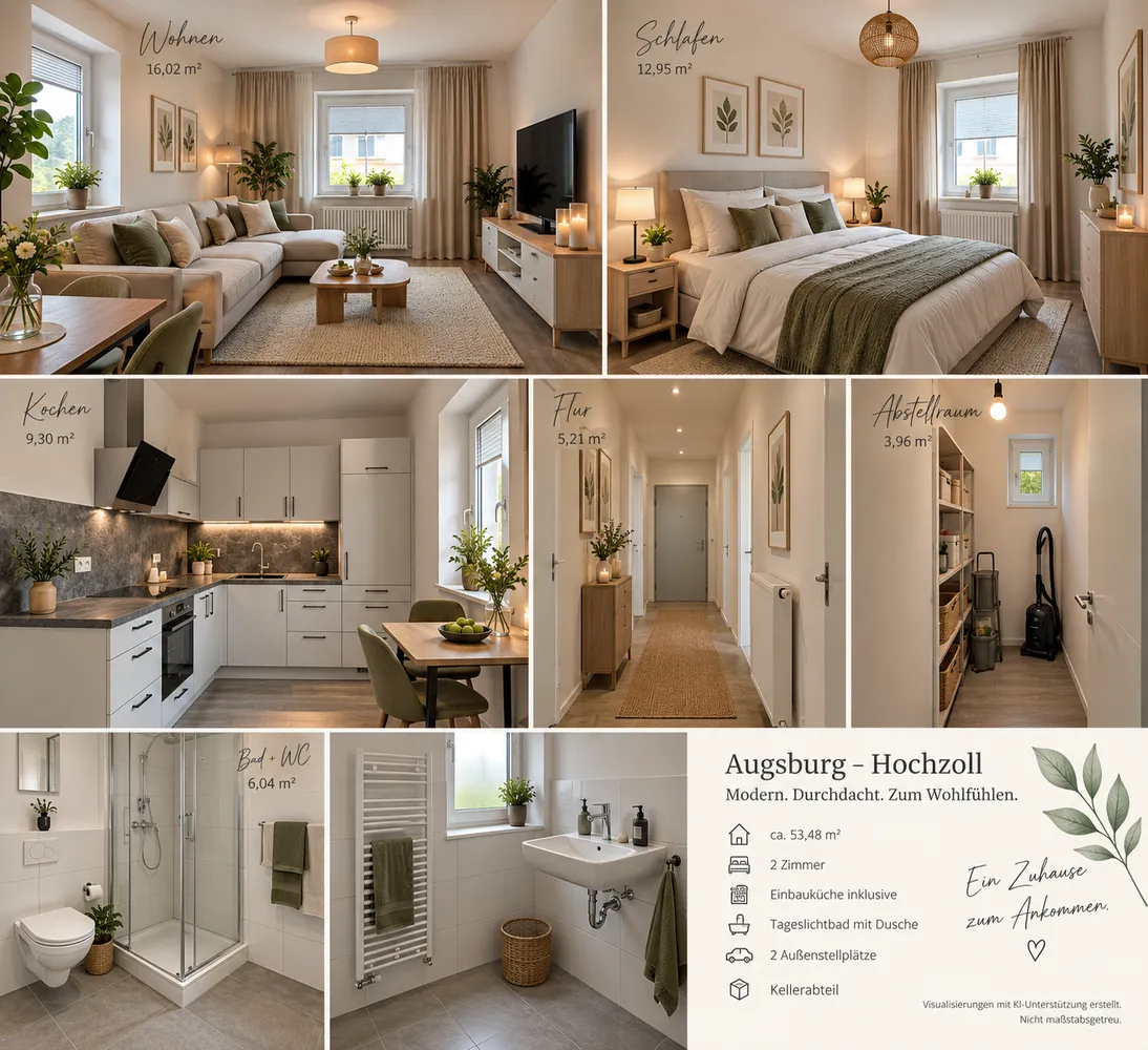2 Zimmer Wohnung mit 53 m² in Augsburg – Bild 4