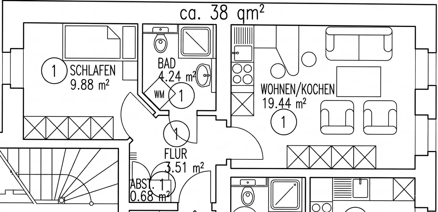 2 room apartment with 38 m² in Leipzig – Photo 2