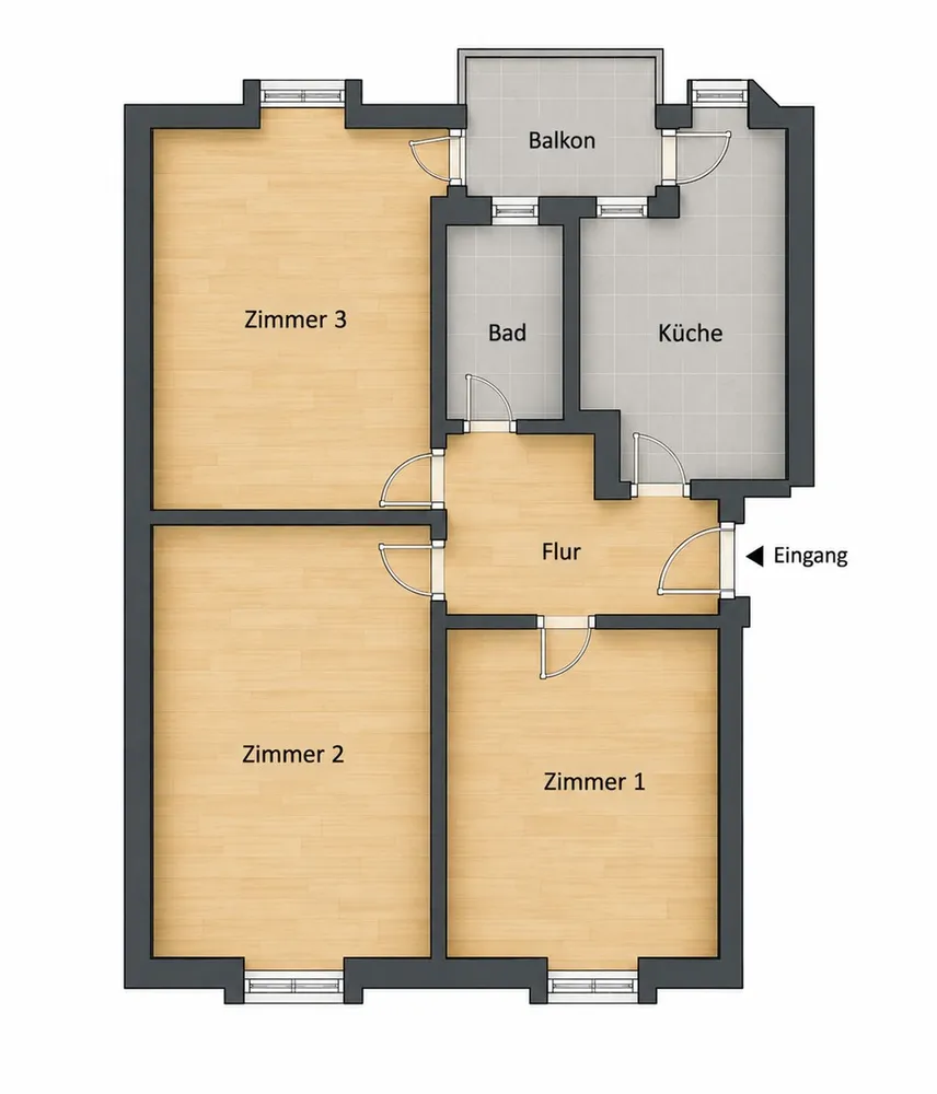 3 Zimmer Wohnung mit 79 m² in Karlsruhe – Bild 4