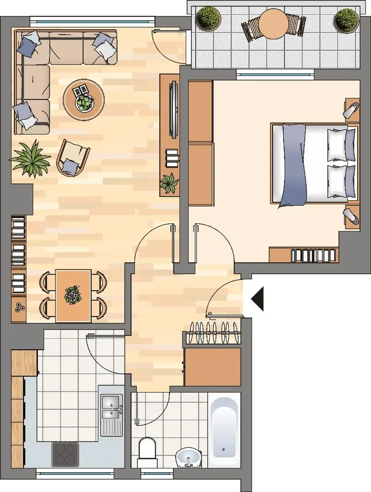 2 Zimmer Wohnung mit 60 m² in Dortmund – Bild 1