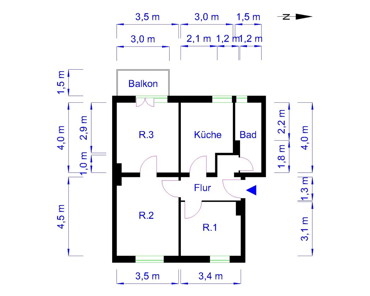 3 room apartment with 62 m² in Magdeburg – Photo 3