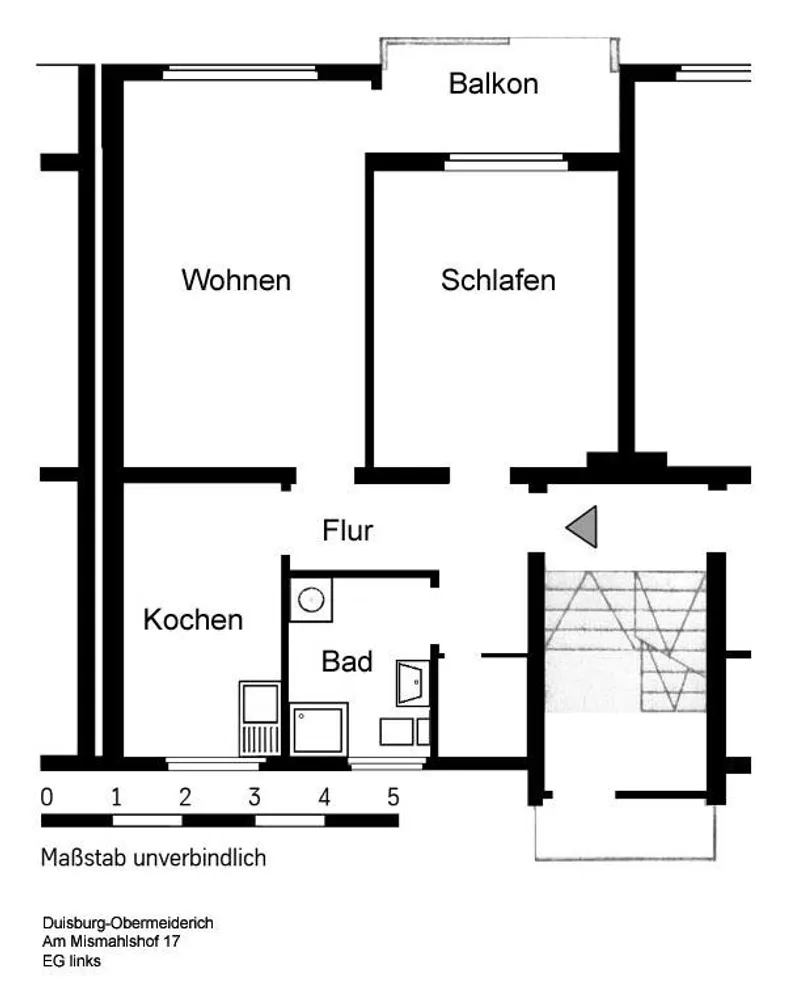 2 Zimmer Wohnung mit 57 m² in Duisburg – Bild 2
