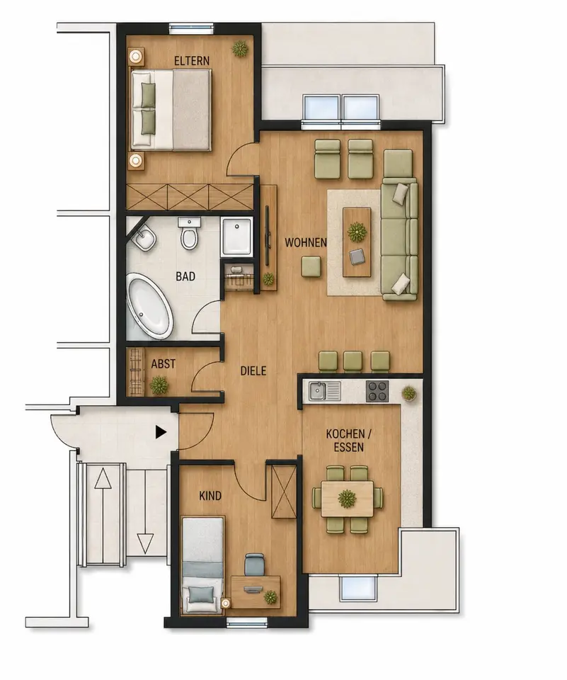 3 Zimmer Wohnung mit 70 m² in Delitzsch – Bild 10