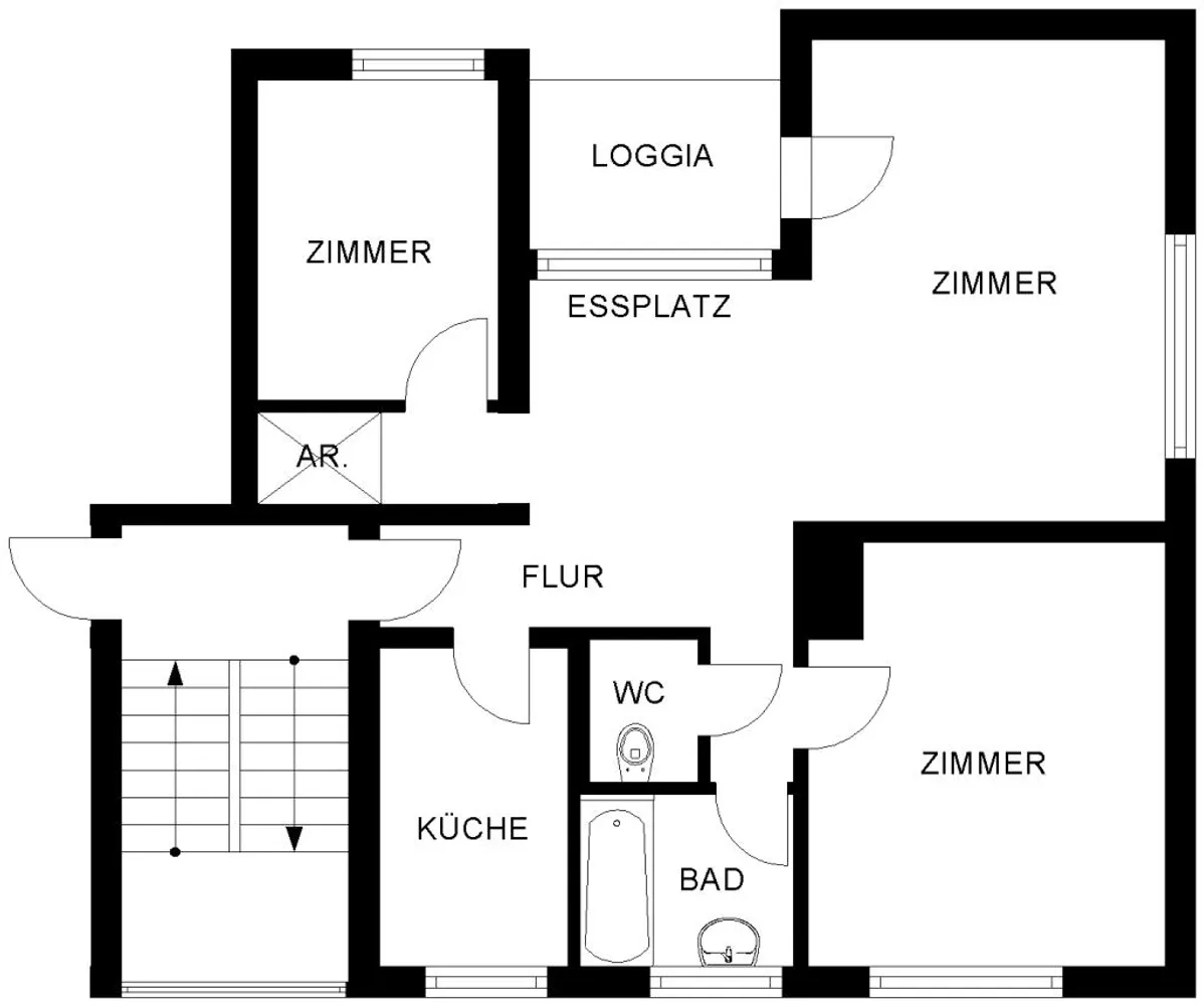 3 Zimmer Wohnung mit 64 m² in Bochum – Bild 1