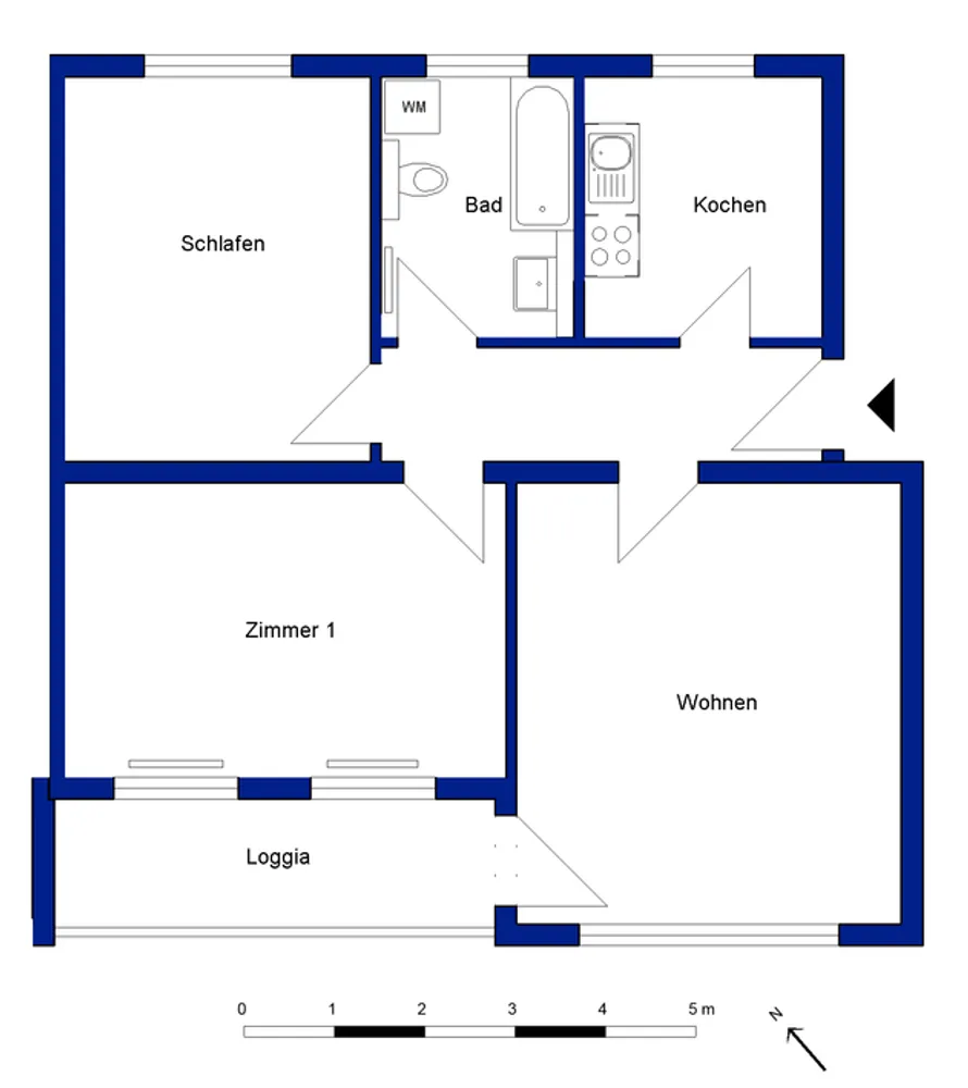 3 Zimmer Wohnung mit 72 m² in Wolfsburg – Bild 2