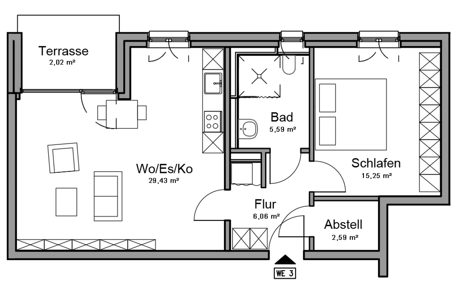 2 Zimmer Wohnung mit 62 m² in Herten – Bild 10