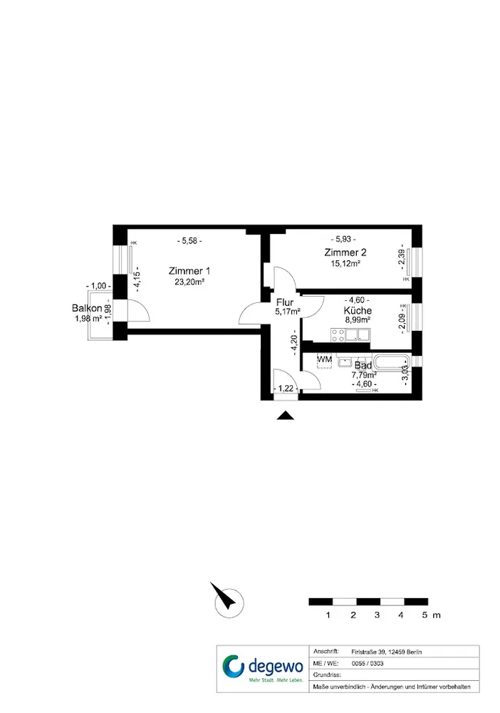 2 room apartment with 63 m² in Berlin – Photo 7