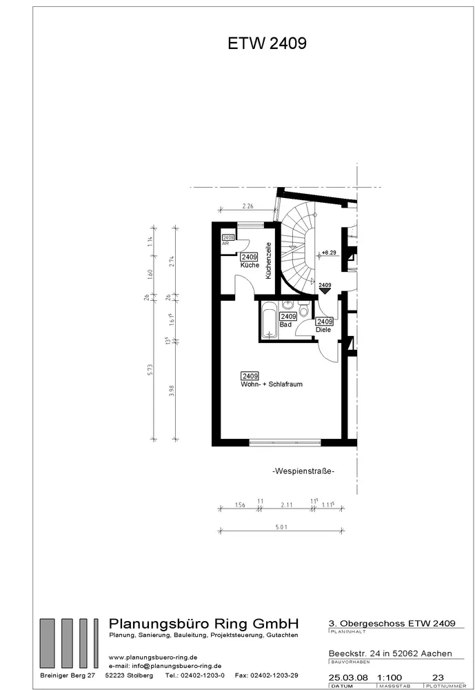 1 room apartment with 34 m² in Aachen – Photo 10