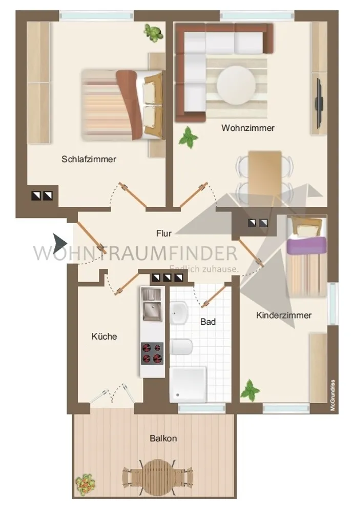 3 Zimmer Wohnung mit 55 m² in Chemnitz – Bild 12