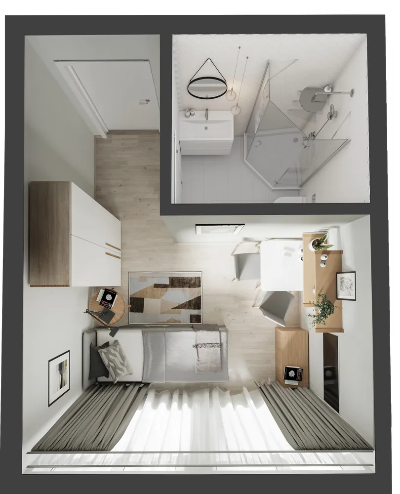 1 Zimmer Wohnung mit 14 m² in Düsseldorf – Bild 4