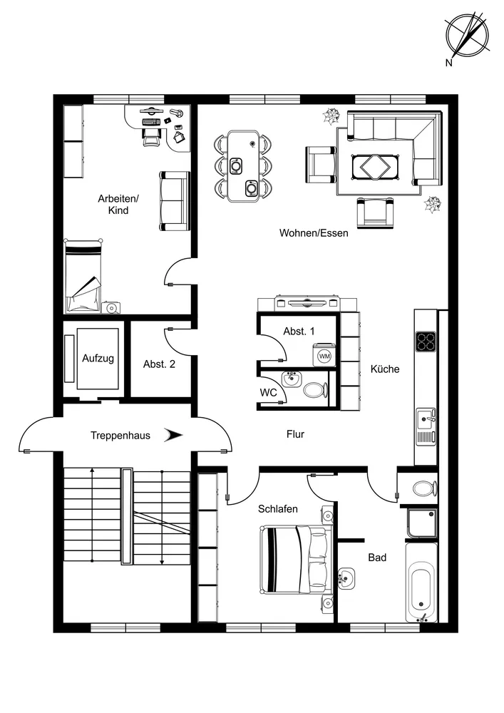 3 Zimmer Wohnung mit 101 m² in München – Bild 4