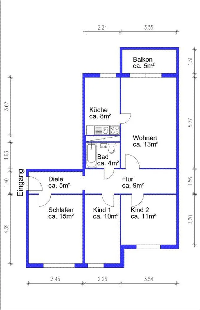 4 Zimmer Wohnung mit 84 m² in Berlin – Bild 7